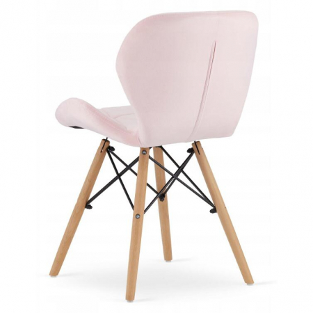 SET 4 SCAUNE STIL SCANDINAV, ARTOOL, LAGO, CATIFEA, LEMN, ROZ, 48X43X74 CM [3]
