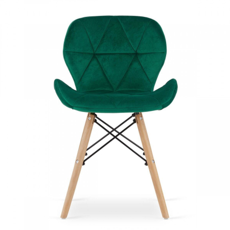 SET 4 SCAUNE STIL SCANDINAV, ARTOOL, LAGO, CATIFEA, LEMN, VERDE, 48X43X74 CM [9]