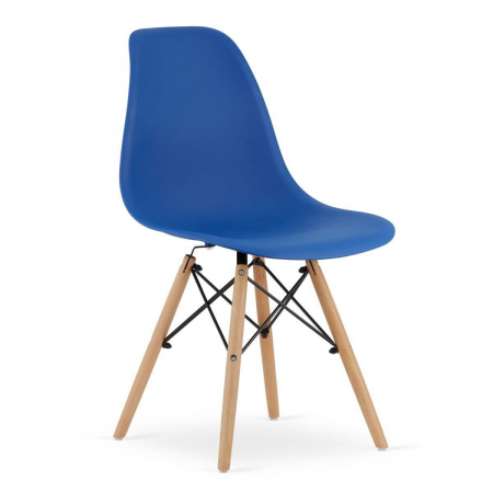 SET 4 SCAUNE STIL SCANDINAV, ARTOOL, OSAKA, PP, LEMN, ALBASTRU SI NATUR, 46X54X81 CM [1]