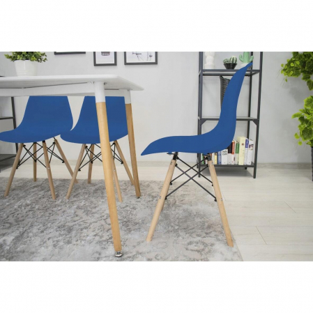 SET 4 SCAUNE STIL SCANDINAV, ARTOOL, OSAKA, PP, LEMN, ALBASTRU SI NATUR, 46X54X81 CM [8]