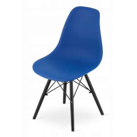 SET 4 SCAUNE STIL SCANDINAV, ARTOOL, OSAKA, PP, LEMN, ALBASTRU SI NEGRU, 46X54X81 CM [6]