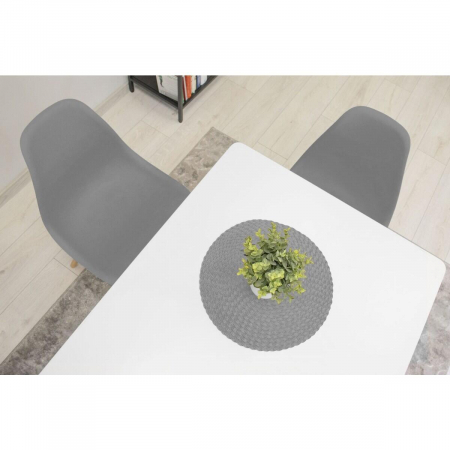 SET 4 SCAUNE STIL SCANDINAV, ARTOOL, OSAKA, PP, LEMN, GRI, 46X54X81 CM [1]