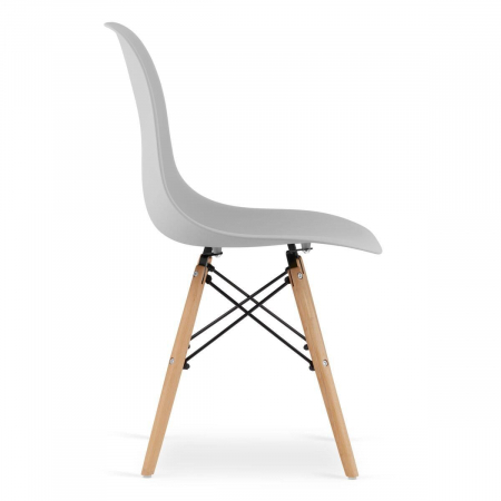 SET 4 SCAUNE STIL SCANDINAV, ARTOOL, OSAKA, PP, LEMN, GRI, 46X54X81 CM [9]