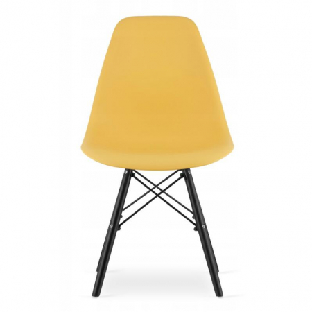 SET 4 SCAUNE STIL SCANDINAV, ARTOOL, OSAKA, PP, LEMN, MUSTAR SI NEGRU, 46X54X81 CM - COPIE [3]
