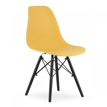 SET 4 SCAUNE STIL SCANDINAV, ARTOOL, OSAKA, PP, LEMN, MUSTAR SI NEGRU, 46X54X81 CM [10]