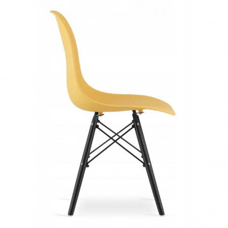 SET 4 SCAUNE STIL SCANDINAV, ARTOOL, OSAKA, PP, LEMN, MUSTAR SI NEGRU, 46X54X81 CM - COPIE [5]
