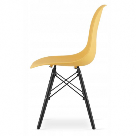 SET 4 SCAUNE STIL SCANDINAV, ARTOOL, OSAKA, PP, LEMN, MUSTAR SI NEGRU, 46X54X81 CM - COPIE [2]