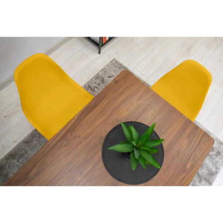SET 4 SCAUNE STIL SCANDINAV, ARTOOL, OSAKA, PP, LEMN, MUSTAR SI NEGRU, 46X54X81 CM - COPIE [7]