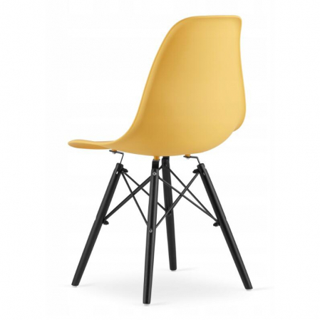 SET 4 SCAUNE STIL SCANDINAV, ARTOOL, OSAKA, PP, LEMN, MUSTAR SI NEGRU, 46X54X81 CM - COPIE [4]
