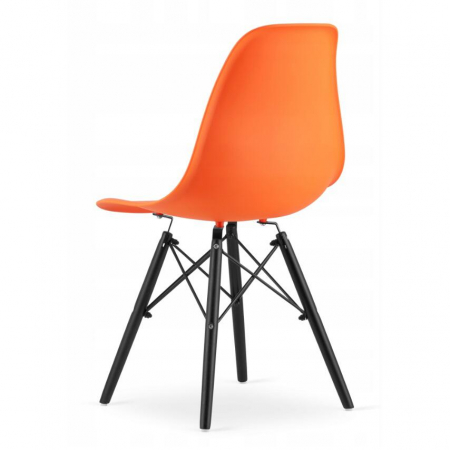 SET 4 SCAUNE STIL SCANDINAV, ARTOOL, OSAKA, PP, LEMN, PORTOCALIU SI NEGRU, 46X54X81 CM [4]