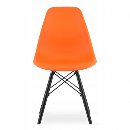 SET 4 SCAUNE STIL SCANDINAV, ARTOOL, OSAKA, PP, LEMN, PORTOCALIU SI NEGRU, 46X54X81 CM [3]
