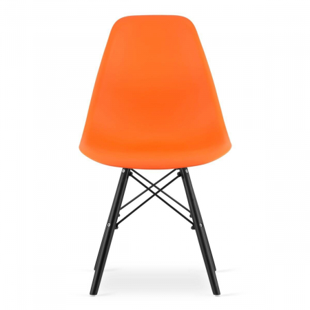 SET 4 SCAUNE STIL SCANDINAV, ARTOOL, OSAKA, PP, LEMN, PORTOCALIU SI NEGRU, 46X54X81 CM [8]