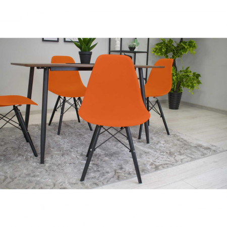 SET 4 SCAUNE STIL SCANDINAV, ARTOOL, OSAKA, PP, LEMN, PORTOCALIU SI NEGRU, 46X54X81 CM [11]