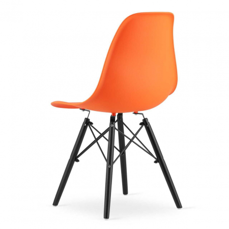 SET 4 SCAUNE STIL SCANDINAV, ARTOOL, OSAKA, PP, LEMN, PORTOCALIU SI NEGRU, 46X54X81 CM [10]
