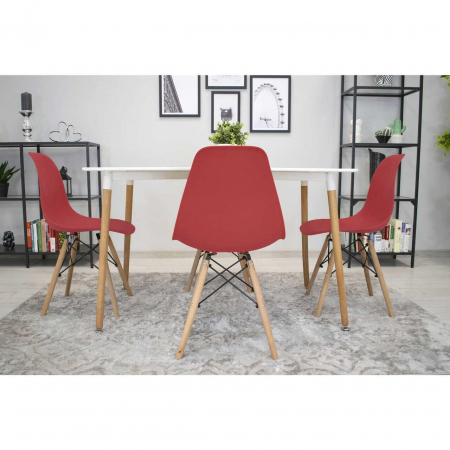 SET 4 SCAUNE STIL SCANDINAV, ARTOOL, OSAKA, PP, LEMN, VERMILION, 46X54X81 CM [4]