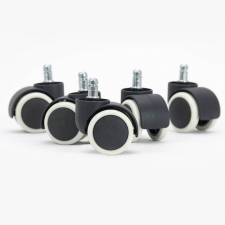 Scaune - SET 5 ROLE GUMATE ALBE PENTRU SCAUN BIROU