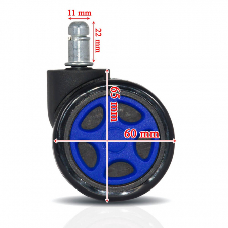 SET 5 ROTI GUMATE ALBASTRE PENTRU SCAUN GAMING [2]