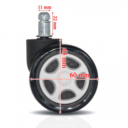 SET 5 ROTI GUMATE ALBE PENTRU SCAUN GAMING [2]