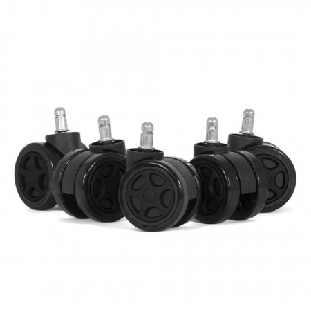 SET 5 ROTI GUMATE NEGRE PENTRU SCAUN GAMING [1]