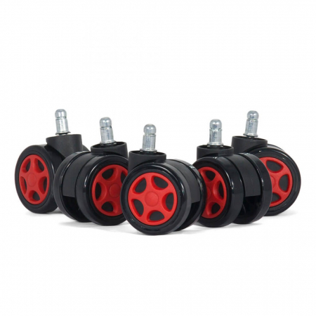 SET 5 ROTI GUMATE ROSII PENTRU SCAUN GAMING [1]