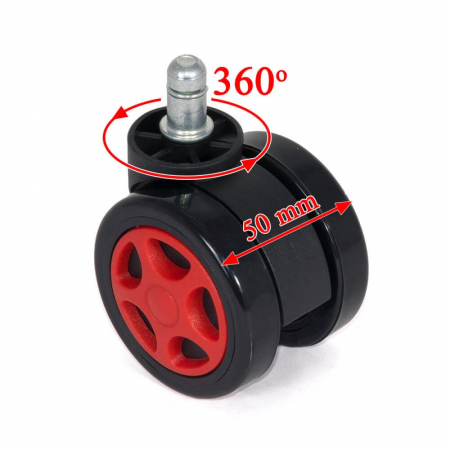 SET 5 ROTI GUMATE ROSII PENTRU SCAUN GAMING [3]