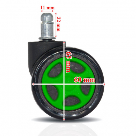 SET 5 ROTI GUMATE VERZI PENTRU SCAUN GAMING [2]