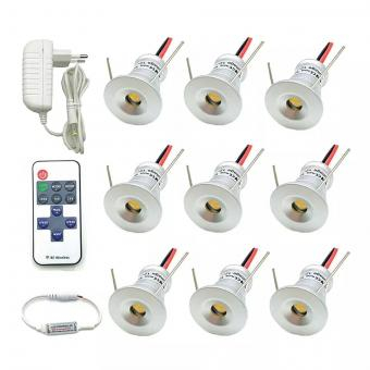 Spoturi LED - SET 9 SPOTURI LED CU VARIATOR SI TRANSFORMATOR