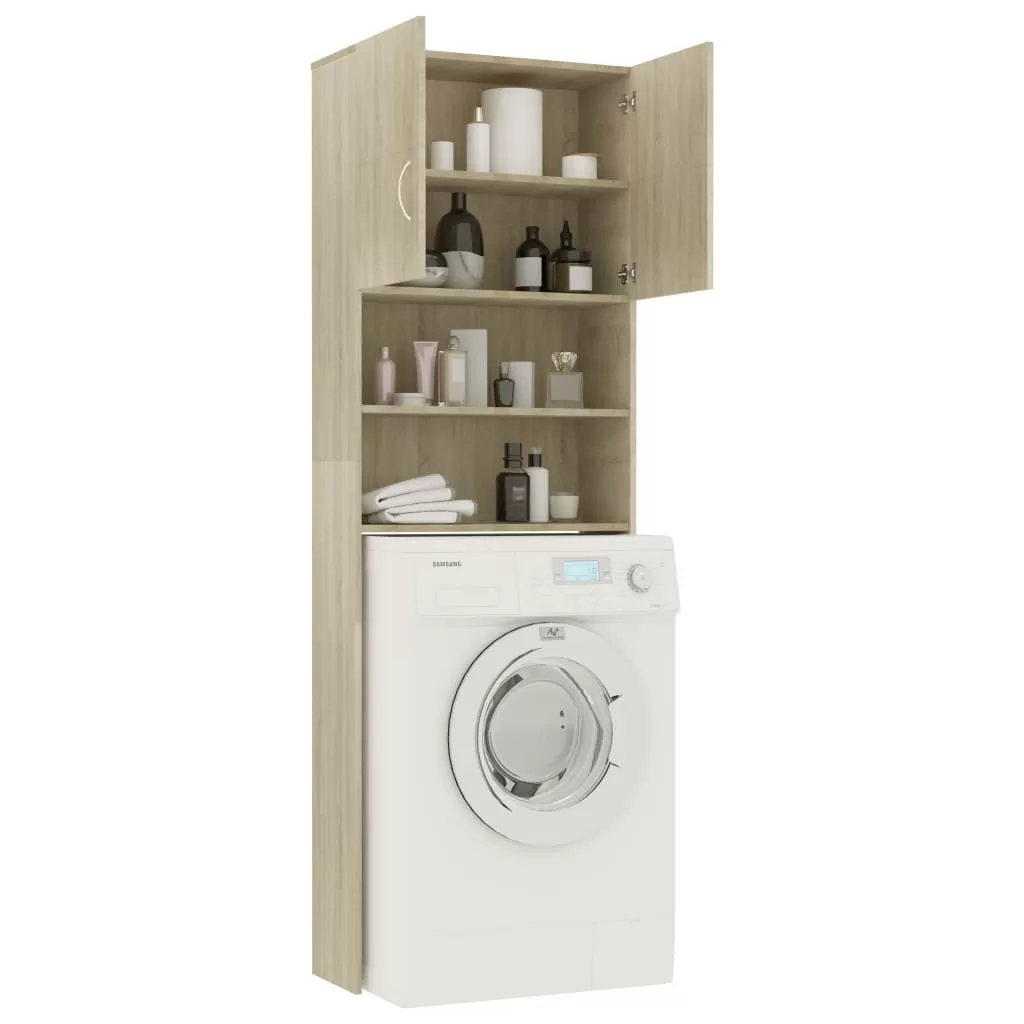 SET DULAP MASINA DE SPALAT, STEJAR SONOMA, 96 X 25.5 X 190CM [2]