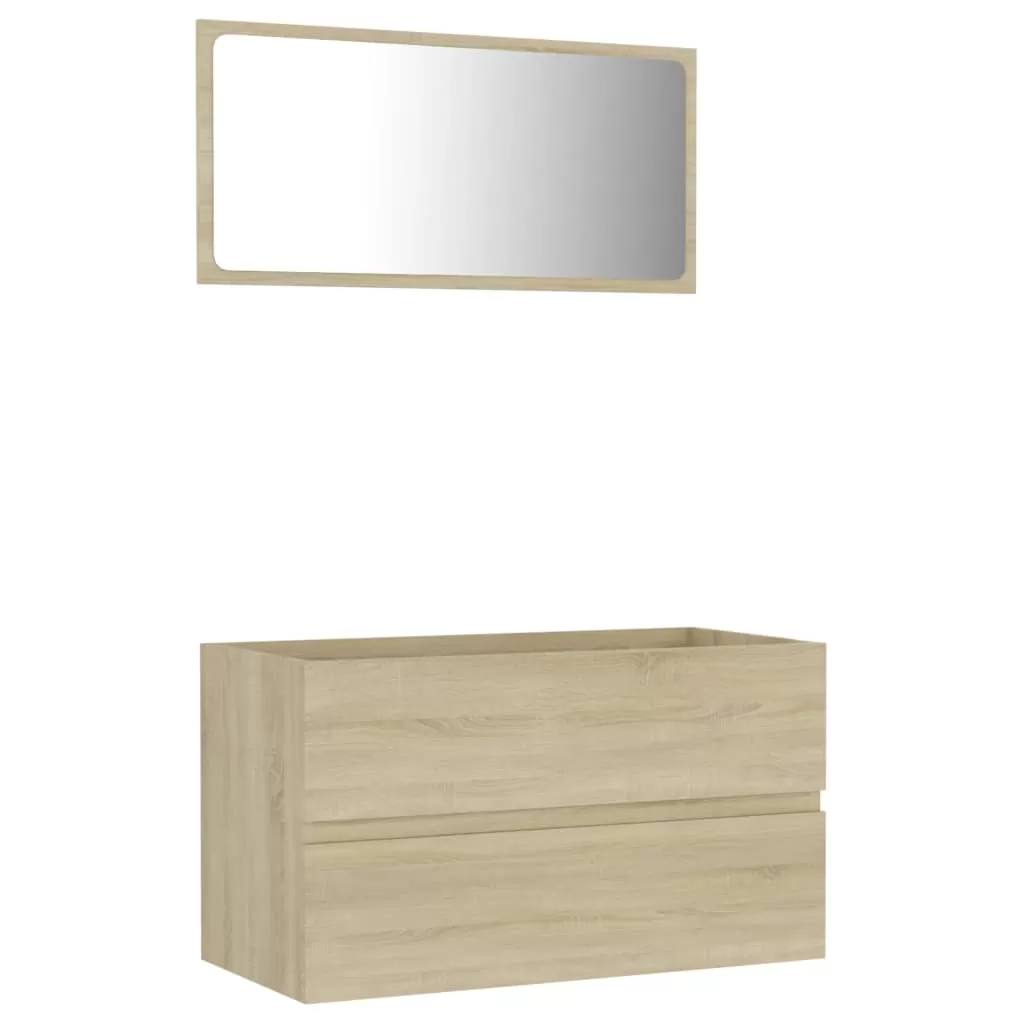 SET MOBILIER BAIE, 2 PIESE, STEJAR SONOMA [1]
