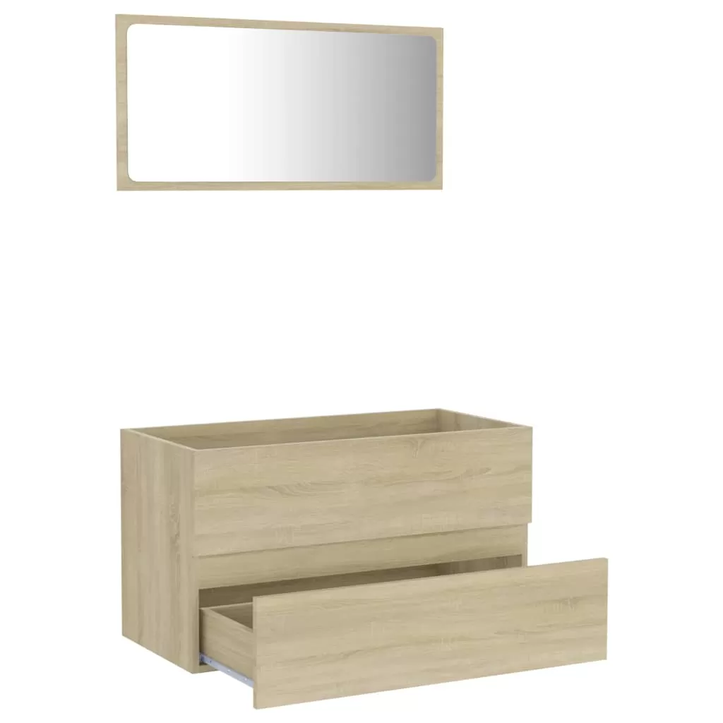 SET MOBILIER BAIE, 2 PIESE, STEJAR SONOMA [4]