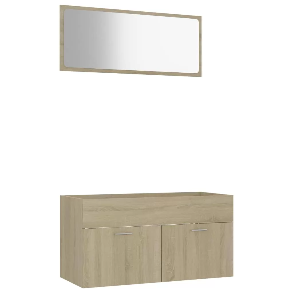 SET MOBILIER BAIE, 2 PIESE, STEJAR SONOMA [1]
