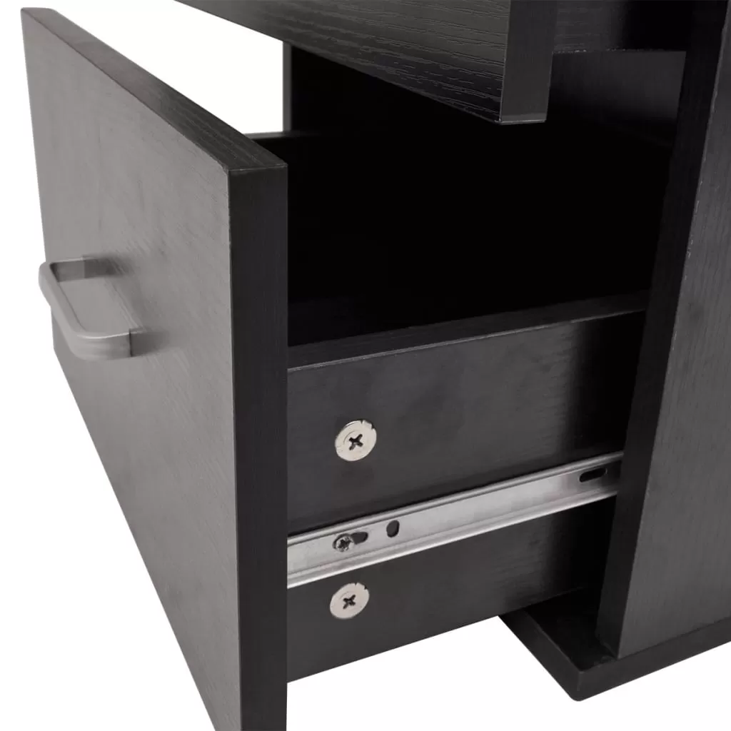 SET MOBILIER BAIE FORMAT DIN 9 PIESE CU CHIUVETE INCLUSE, NEGRU [7]