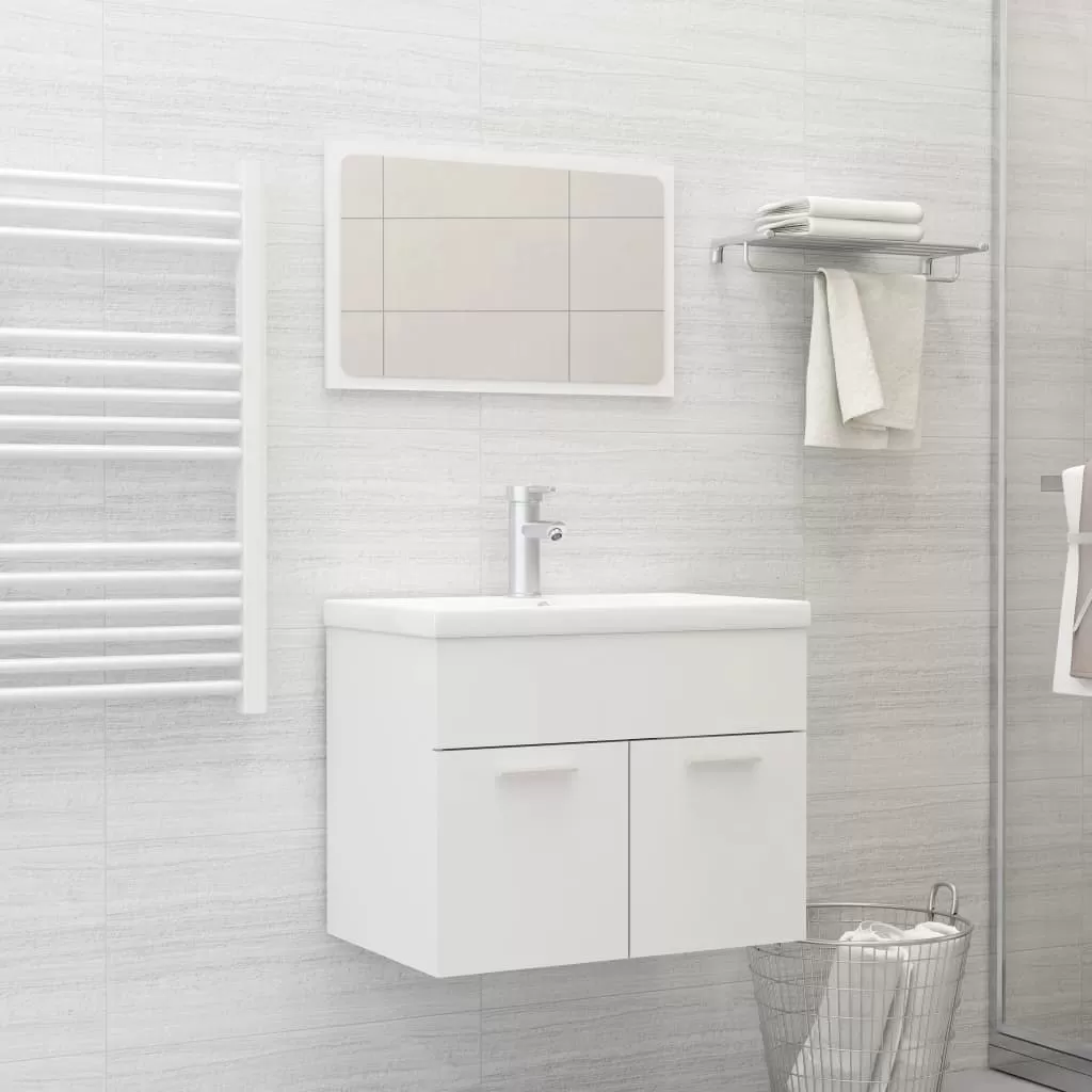 Set mobilier baie - SET MOBILIER DE BAIE, 2 PIESE, ALB