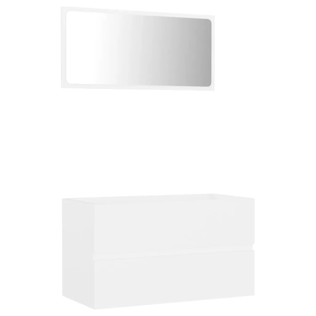 SET MOBILIER DE BAIE, 2 PIESE, ALB [1]