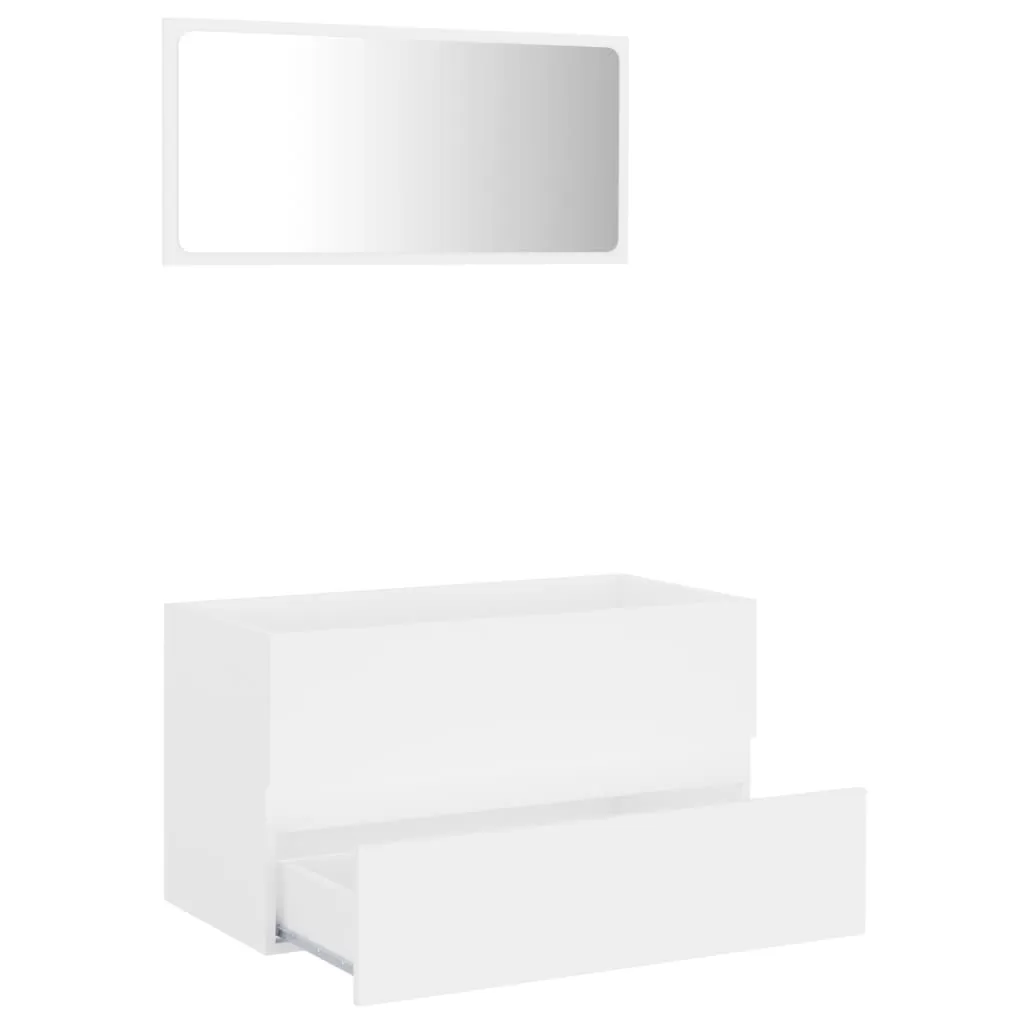 SET MOBILIER DE BAIE, 2 PIESE, ALB [4]