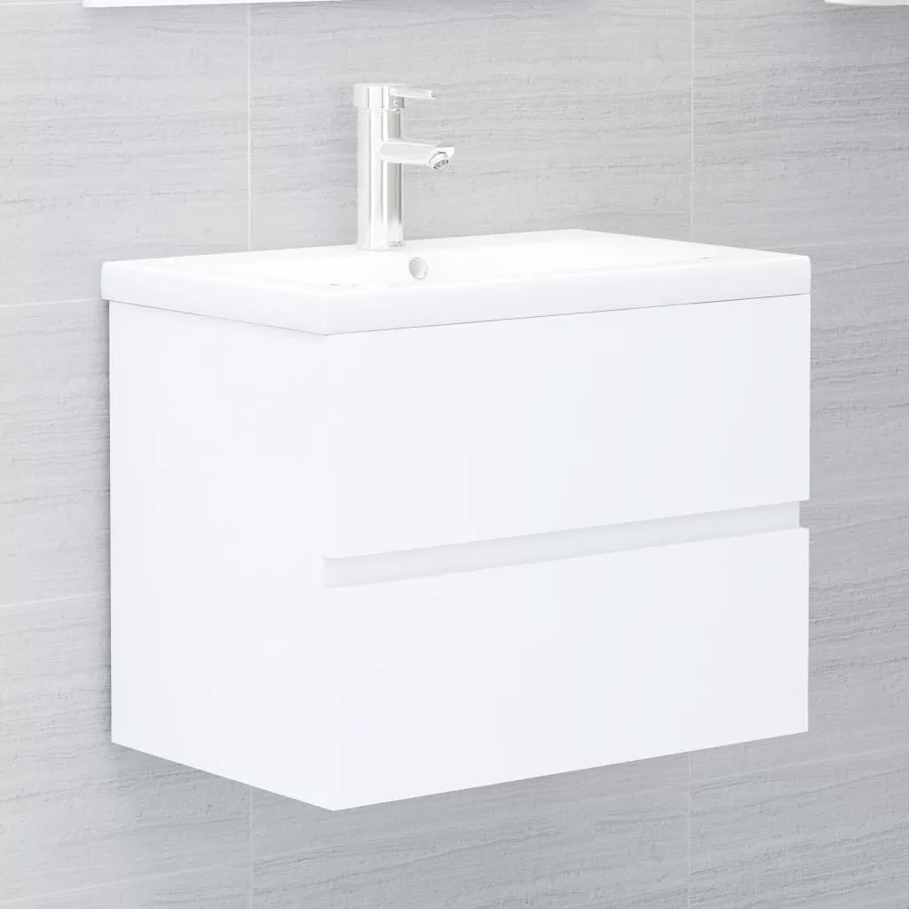 SET MOBILIER DE BAIE, 2 PIESE, ALB [3]