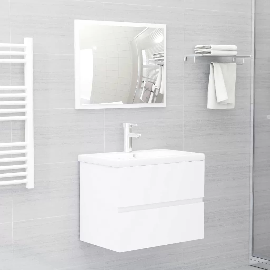 Set mobilier baie - SET MOBILIER DE BAIE, 2 PIESE, ALB