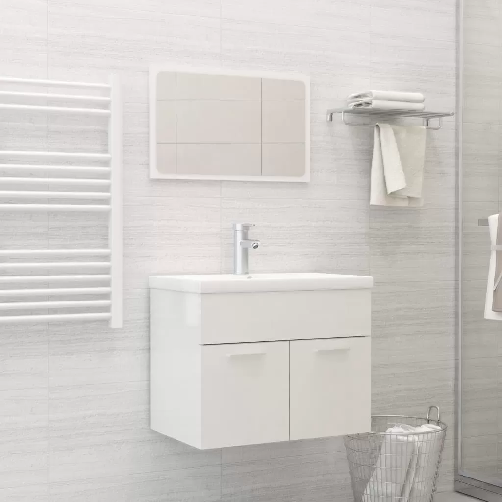 Set mobilier baie - SET MOBILIER DE BAIE, 2 PIESE, ALB LUCIOS