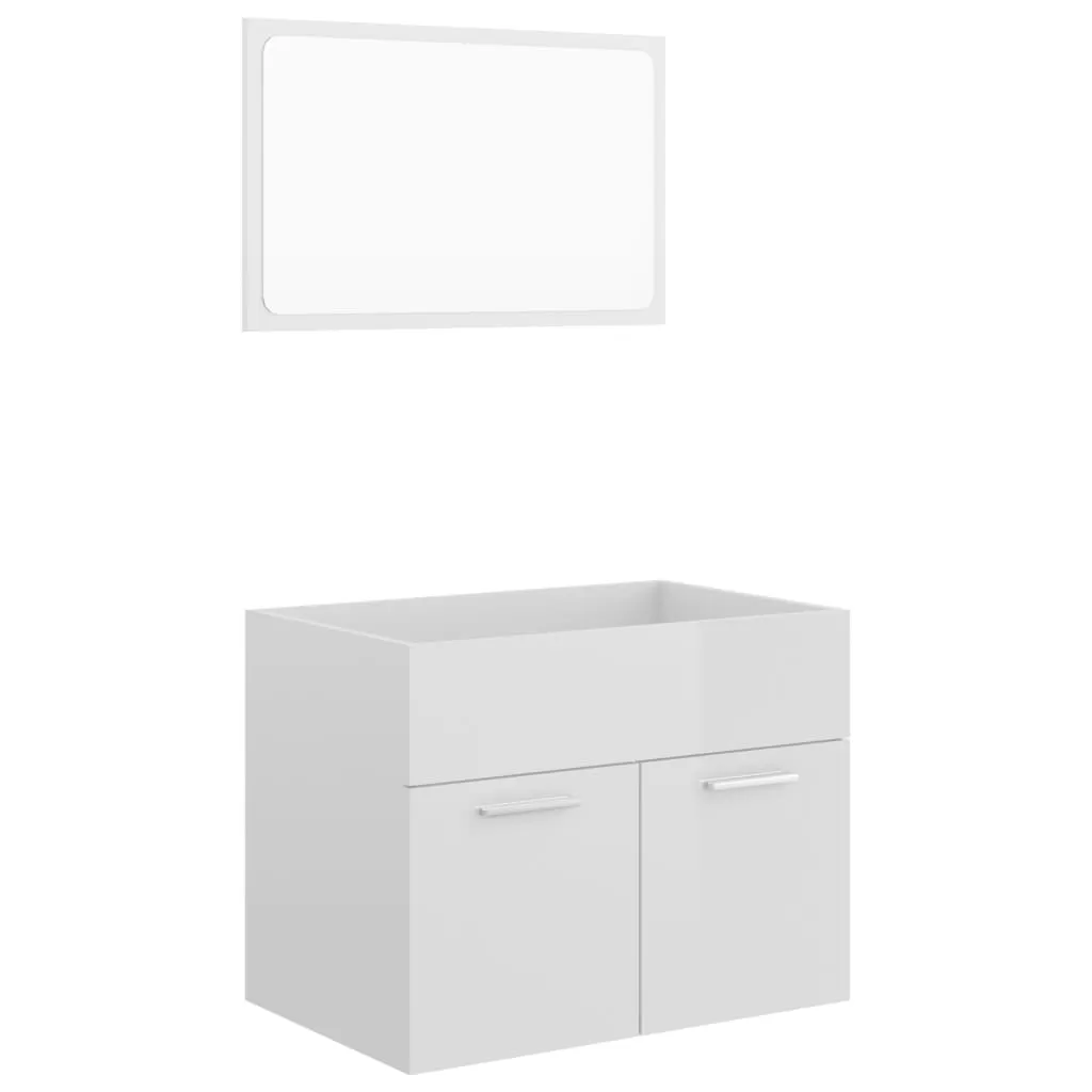 SET MOBILIER DE BAIE, 2 PIESE, ALB LUCIOS [1]