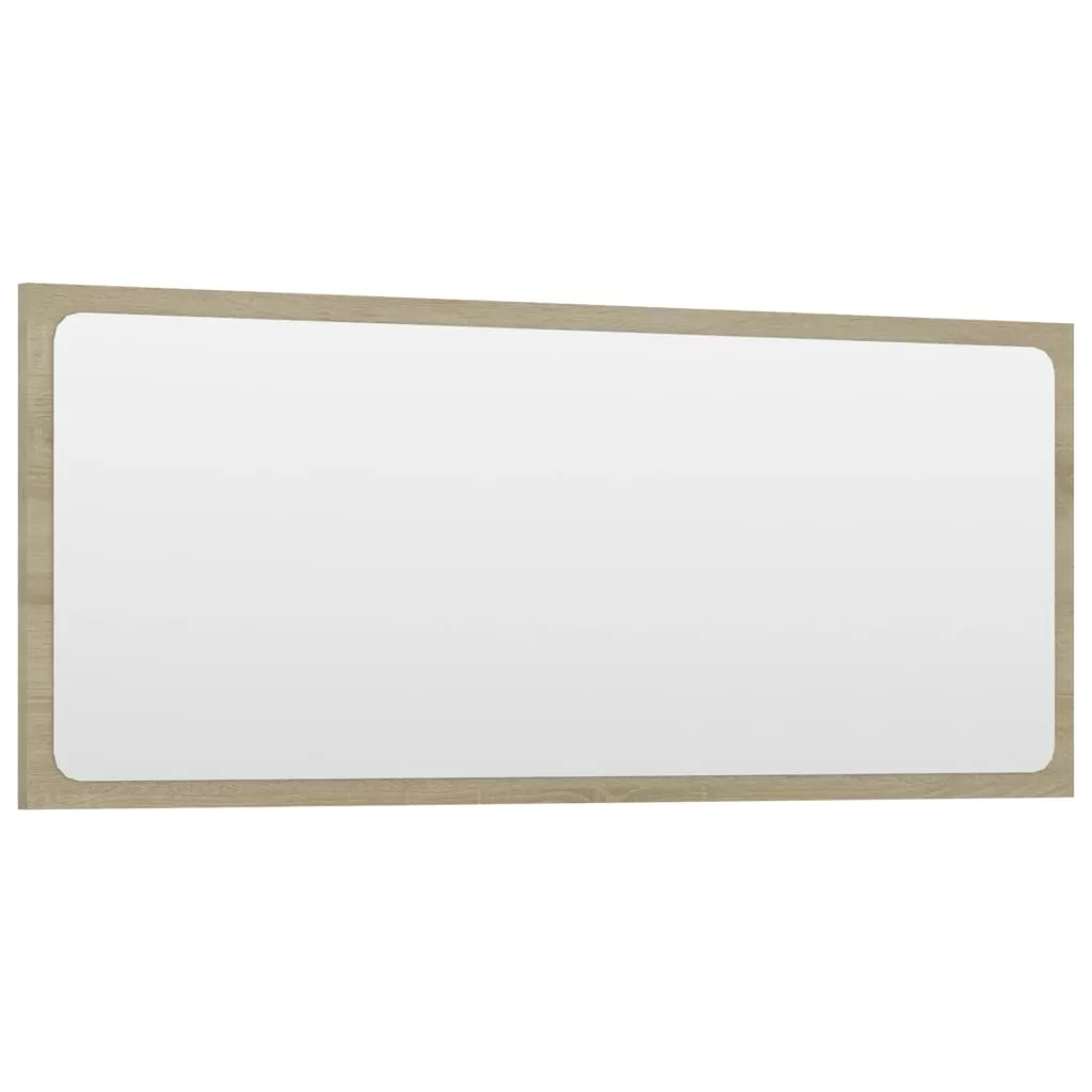 SET MOBILIER DE BAIE, 2 PIESE, ALB SI STEJAR SONOMA [10]