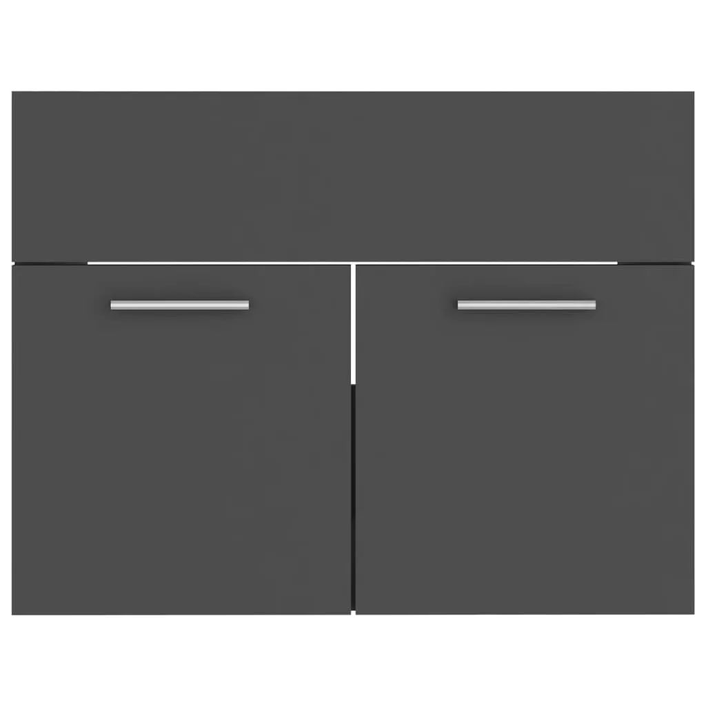 SET MOBILIER DE BAIE, 2 PIESE, GRI [8]