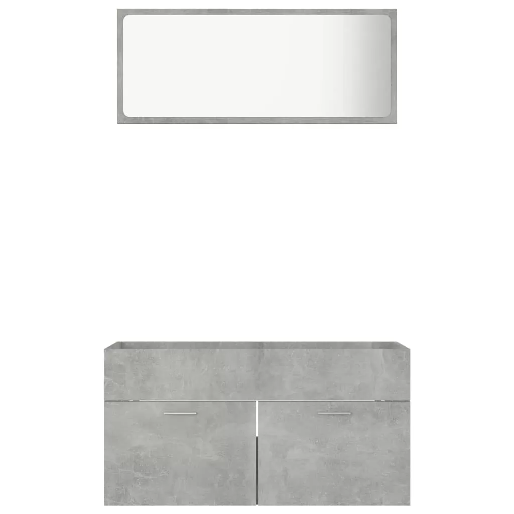 SET MOBILIER DE BAIE, 2 PIESE, GRI BETON [4]