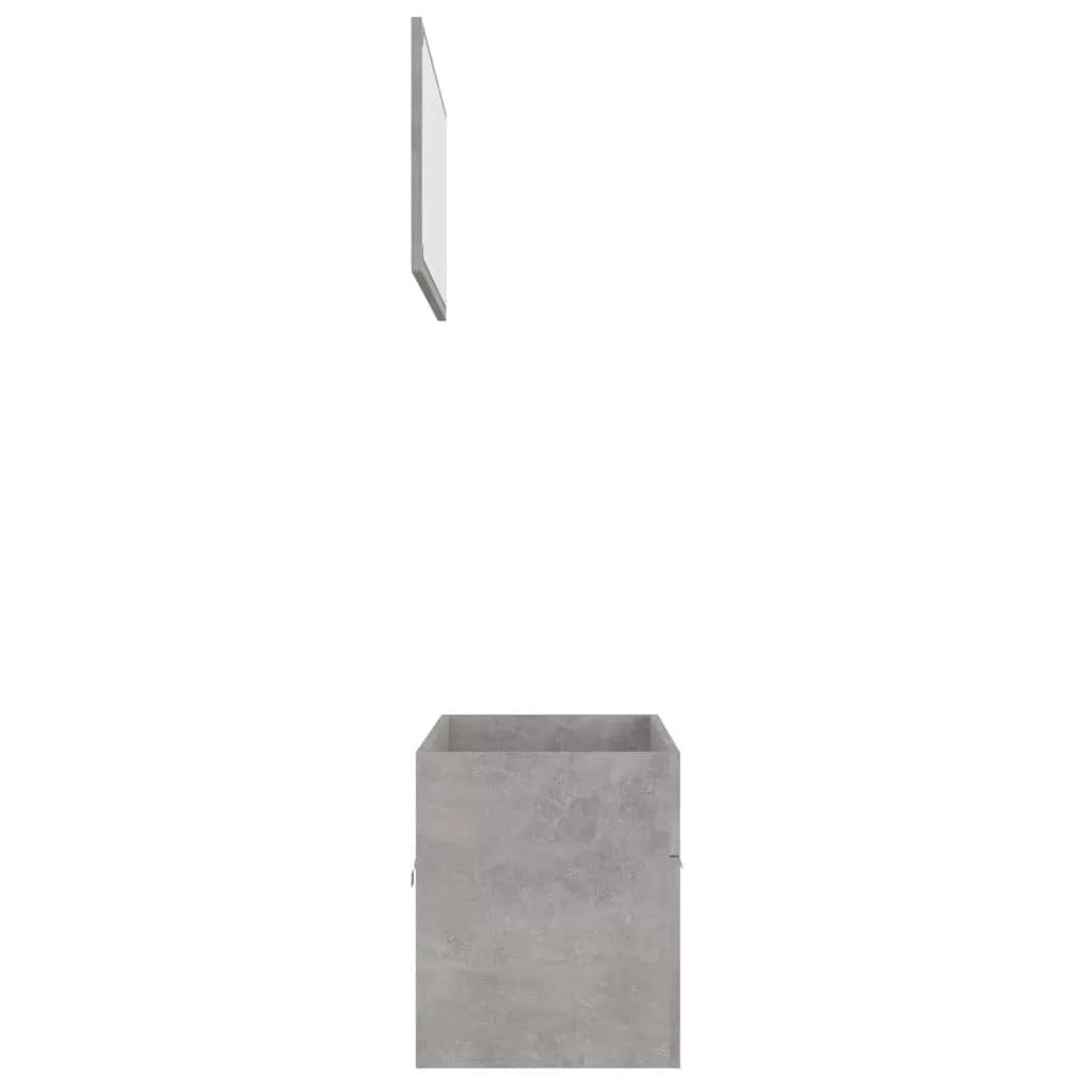 SET MOBILIER DE BAIE, 2 PIESE, GRI BETON [6]