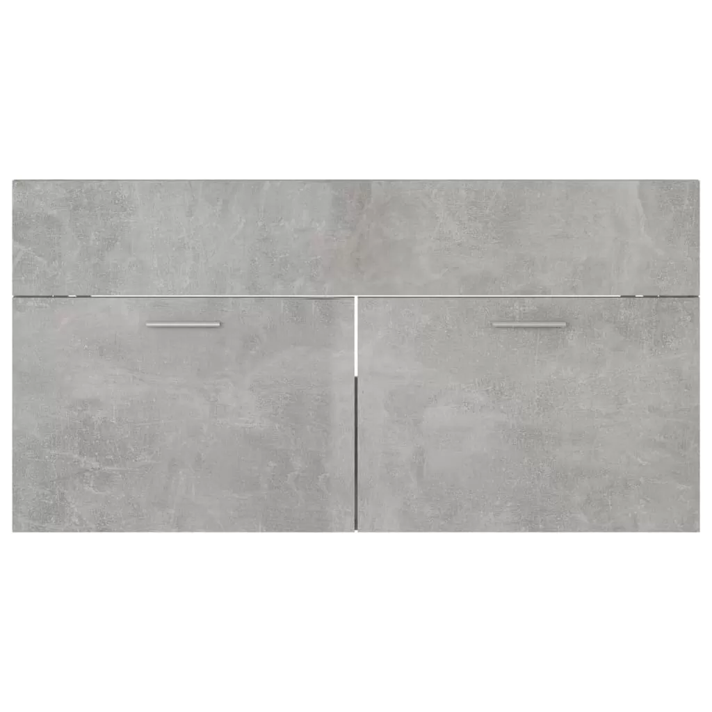 SET MOBILIER DE BAIE, 2 PIESE, GRI BETON [8]