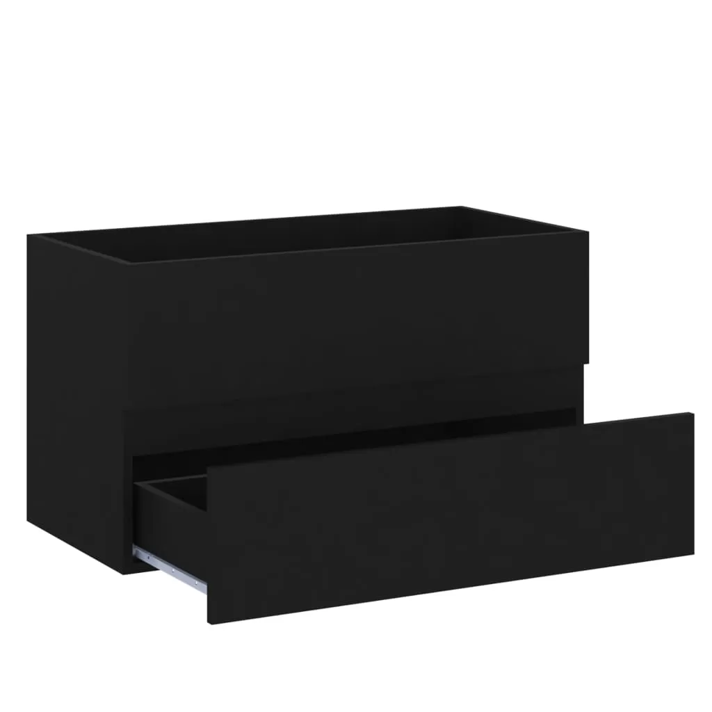 SET MOBILIER DE BAIE, 2 PIESE, NEGRU [10]