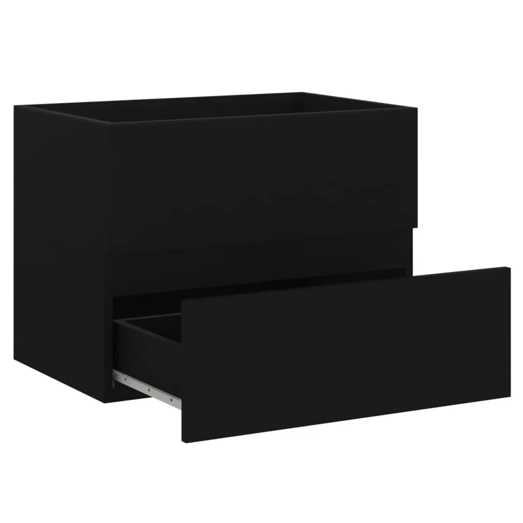 SET MOBILIER DE BAIE, 2 PIESE, NEGRU [10]
