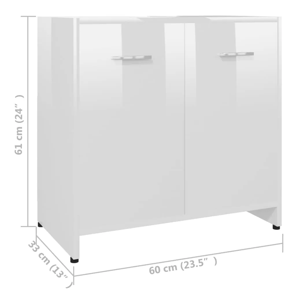 SET MOBILIER DE BAIE, 4 PIESE, ALB LUCIOS [11]