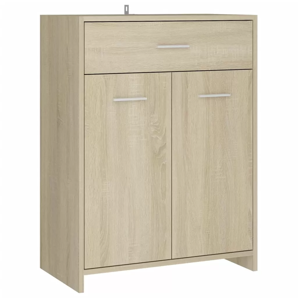 SET MOBILIER DE BAIE, 4 PIESE, STEJAR SONOMA [10]
