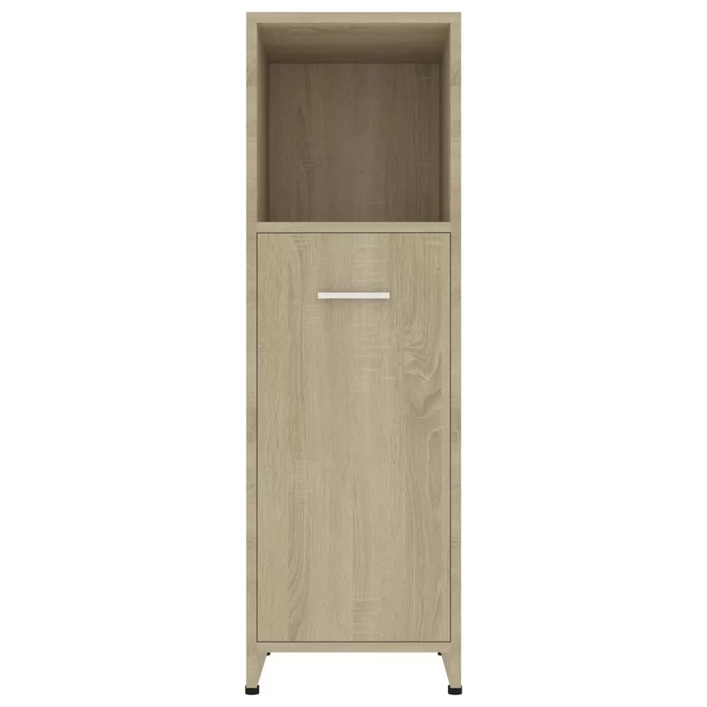 SET MOBILIER DE BAIE, 4 PIESE, STEJAR SONOMA [6]