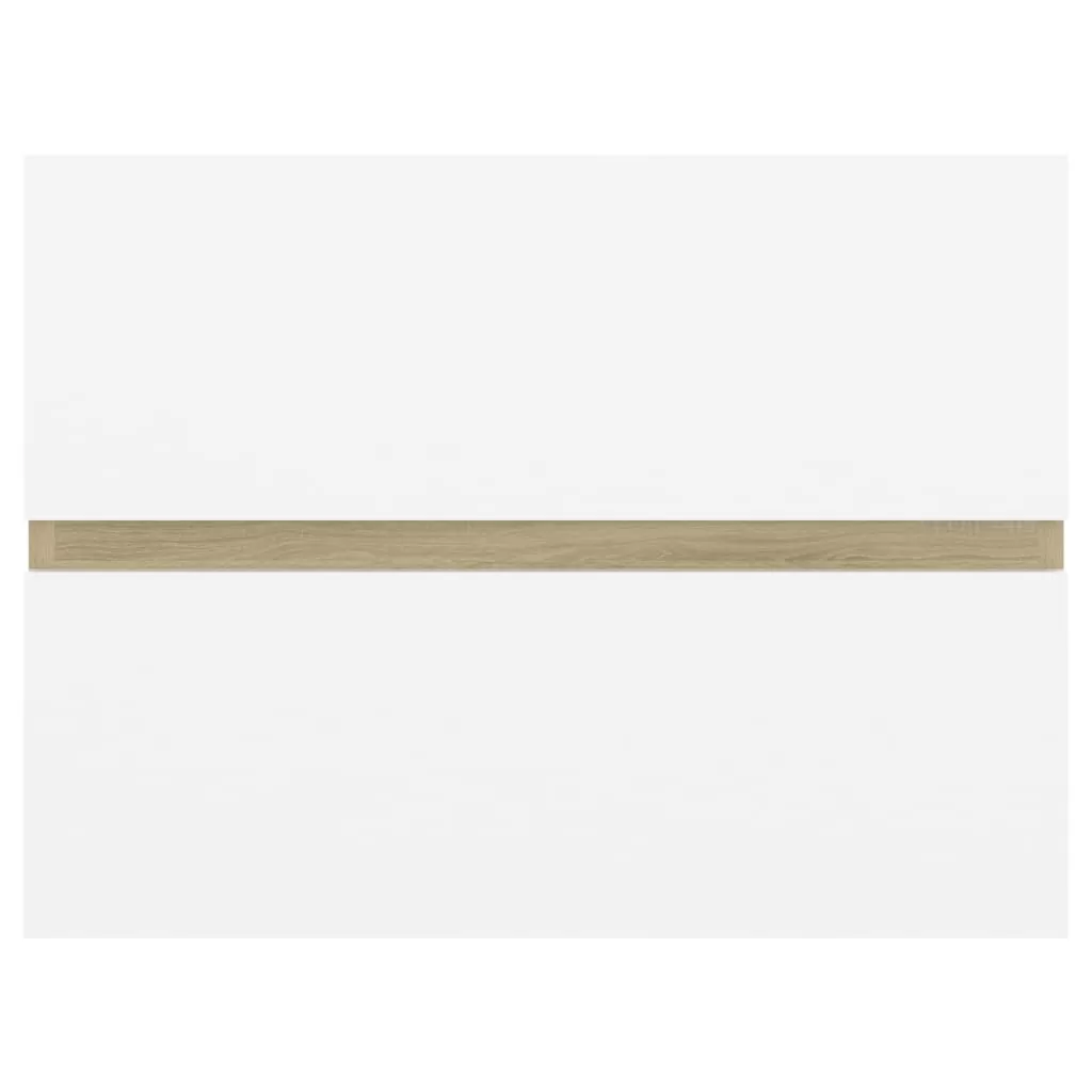 SET MOBILIER DE BAIE, ALB SI STEJAR SONOMA, 60 X 38.5 X 45 CM [9]